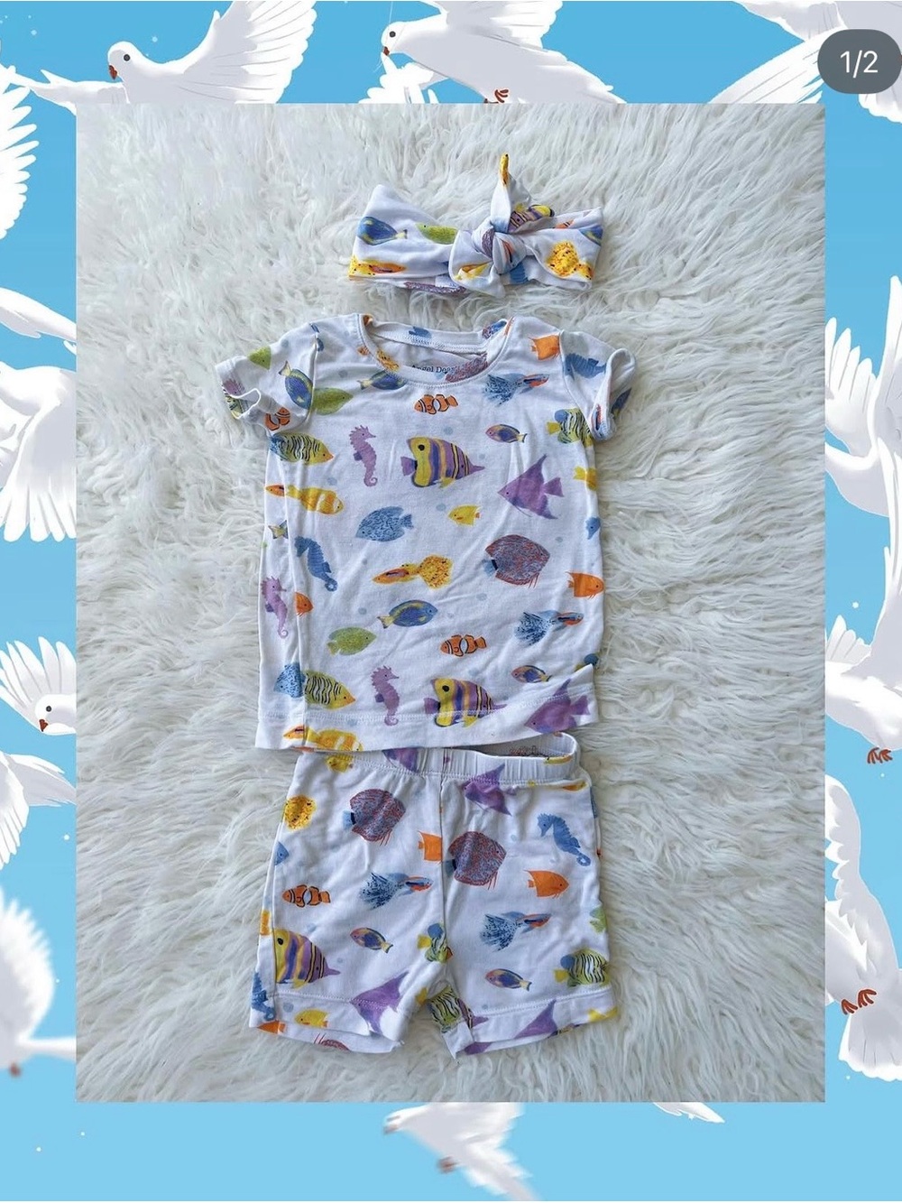 Angel dear pj with matching headband